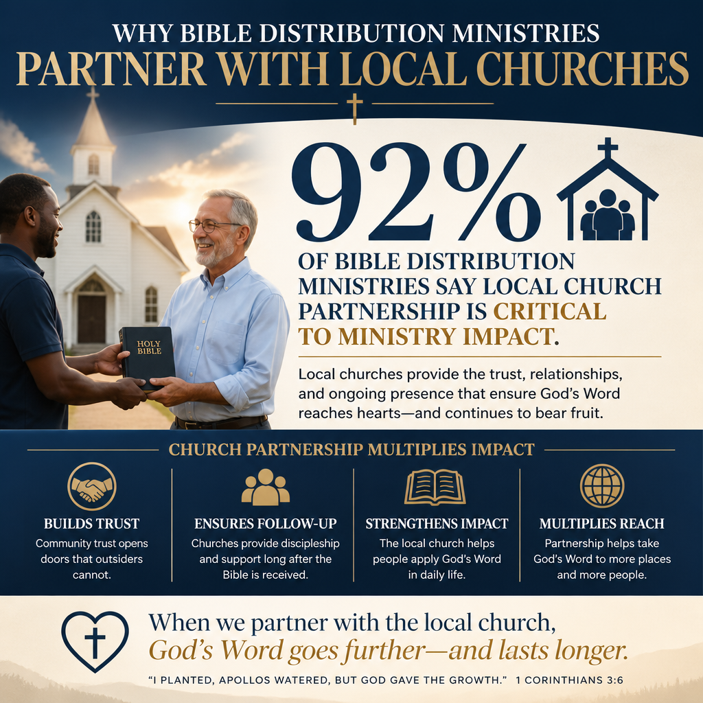 Why Bible distribution ministries partner with local churches statistics