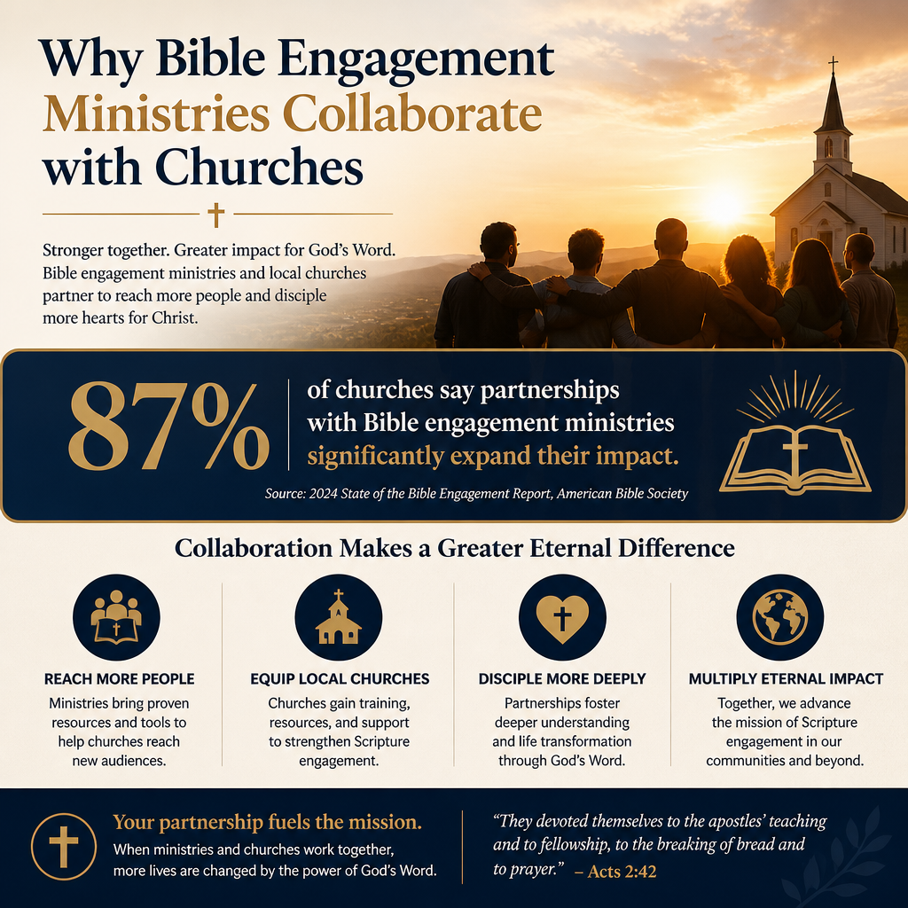 Why Bible engagement ministries collaborate with churches statistics