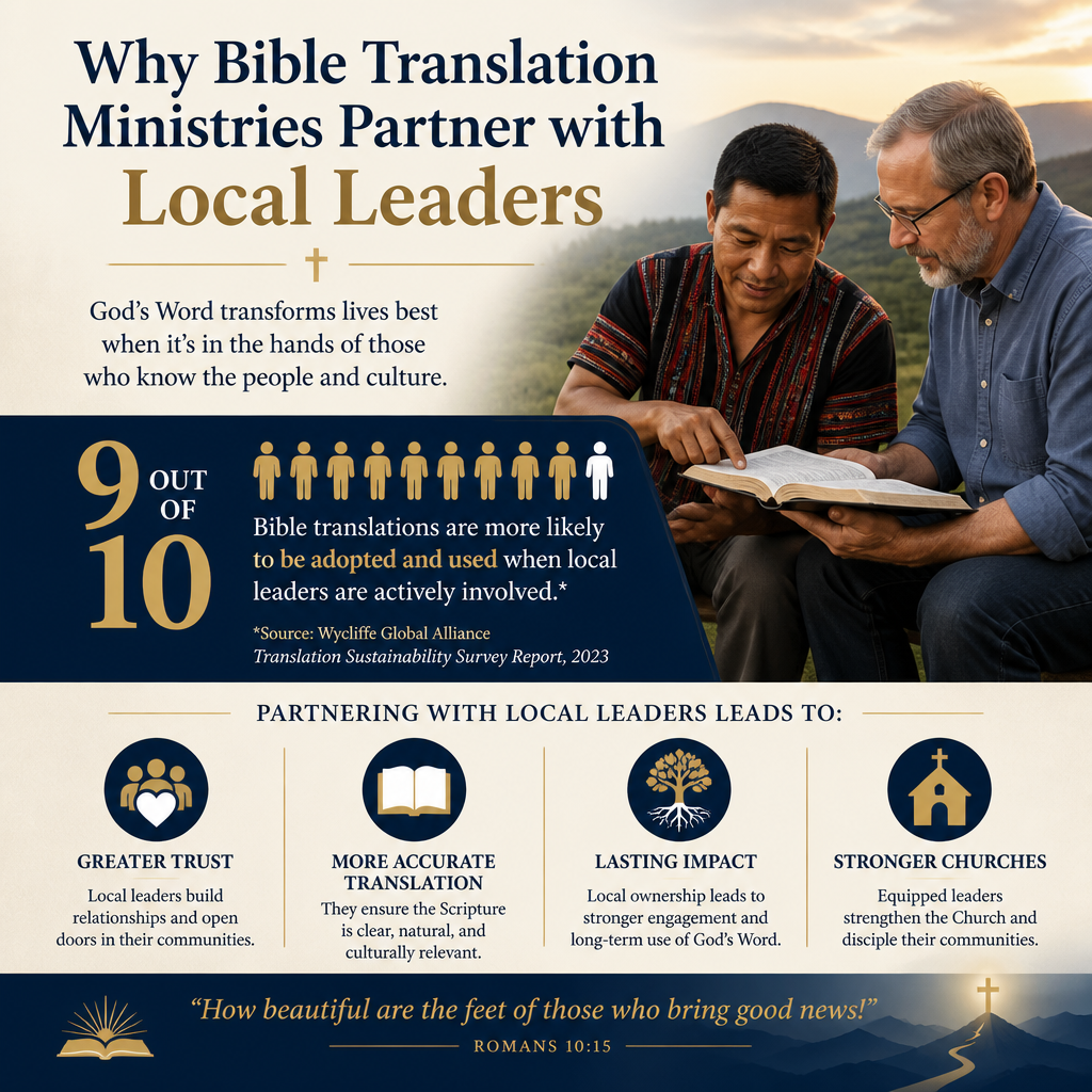 Why Bible translation ministries partner with local leaders statistics