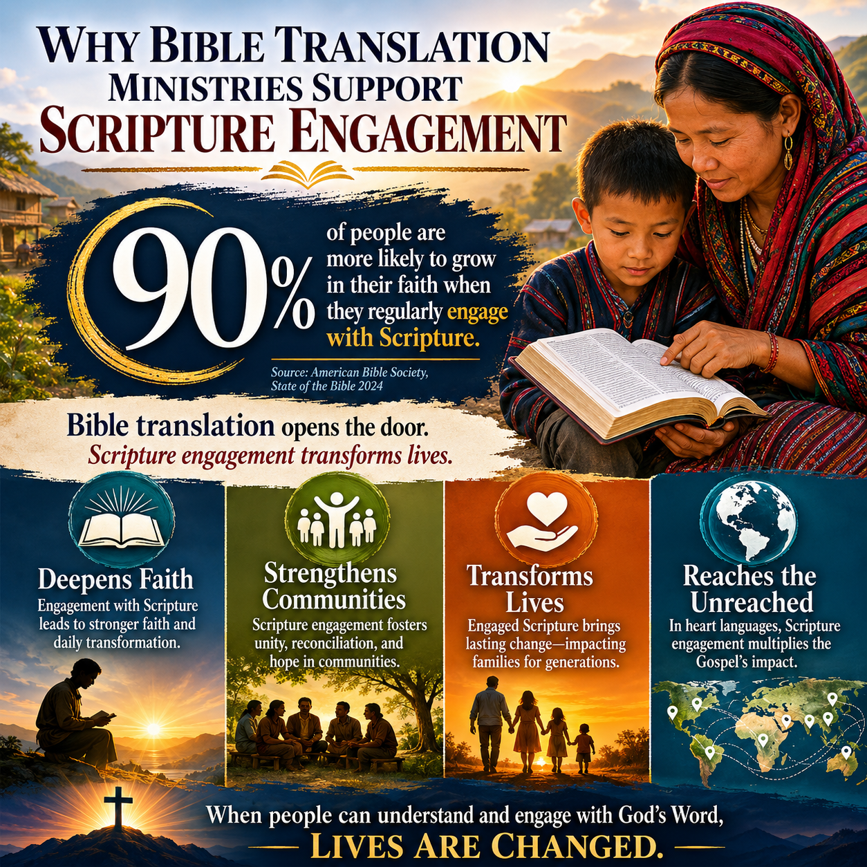 Why Bible translation ministries support Scripture engagement statistics