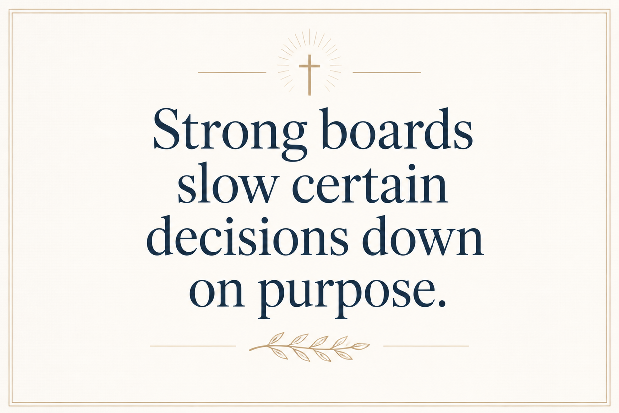Key insight about Why board governance matters in Christian legal services