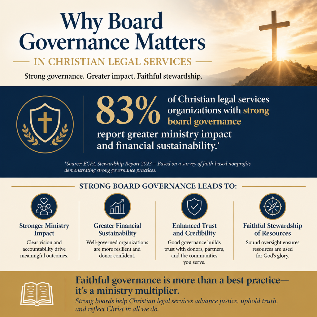 Why board governance matters in Christian legal services statistics