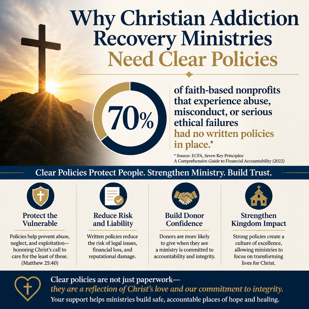 Why Christian addiction recovery ministries need clear policies statistics