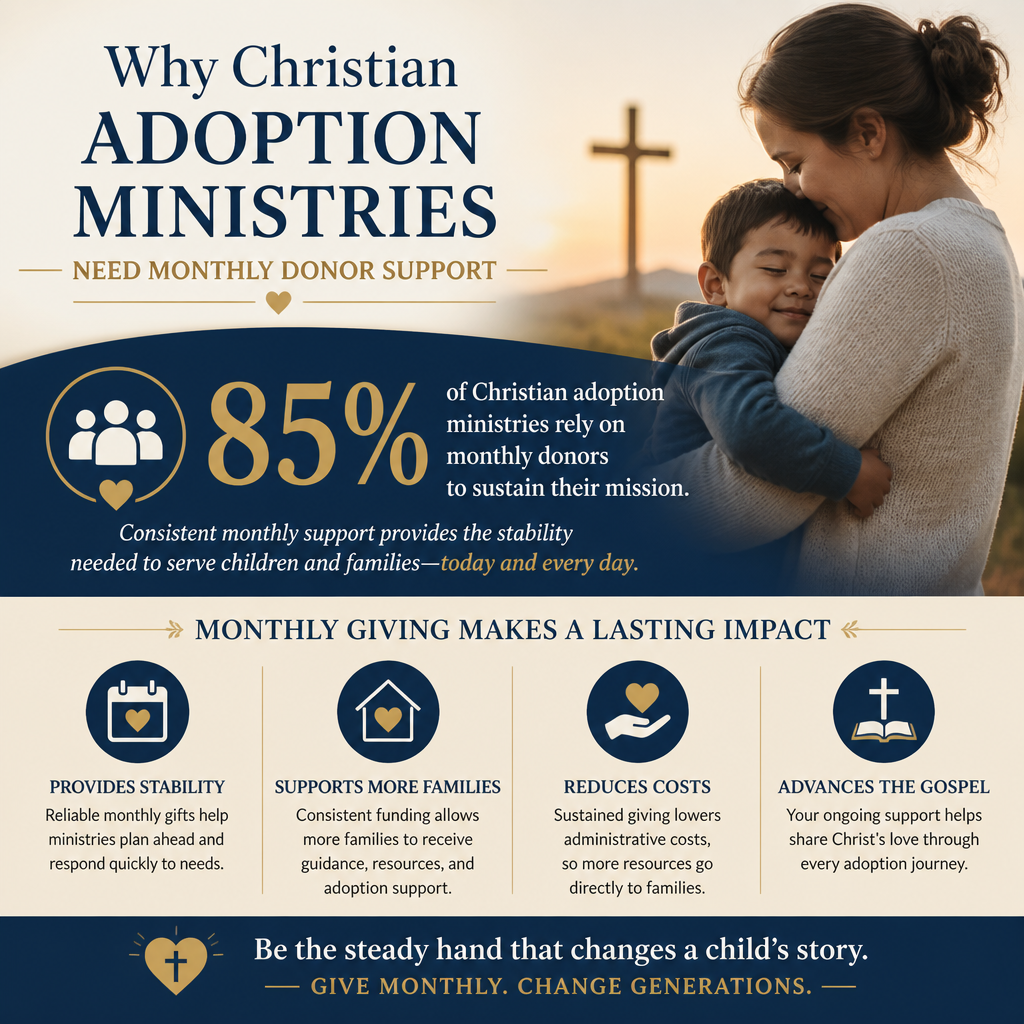 Why Christian adoption ministries need monthly donor support statistics