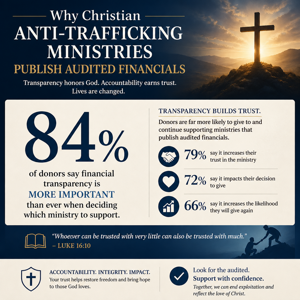 Why Christian anti-trafficking ministries publish audited financials statistics