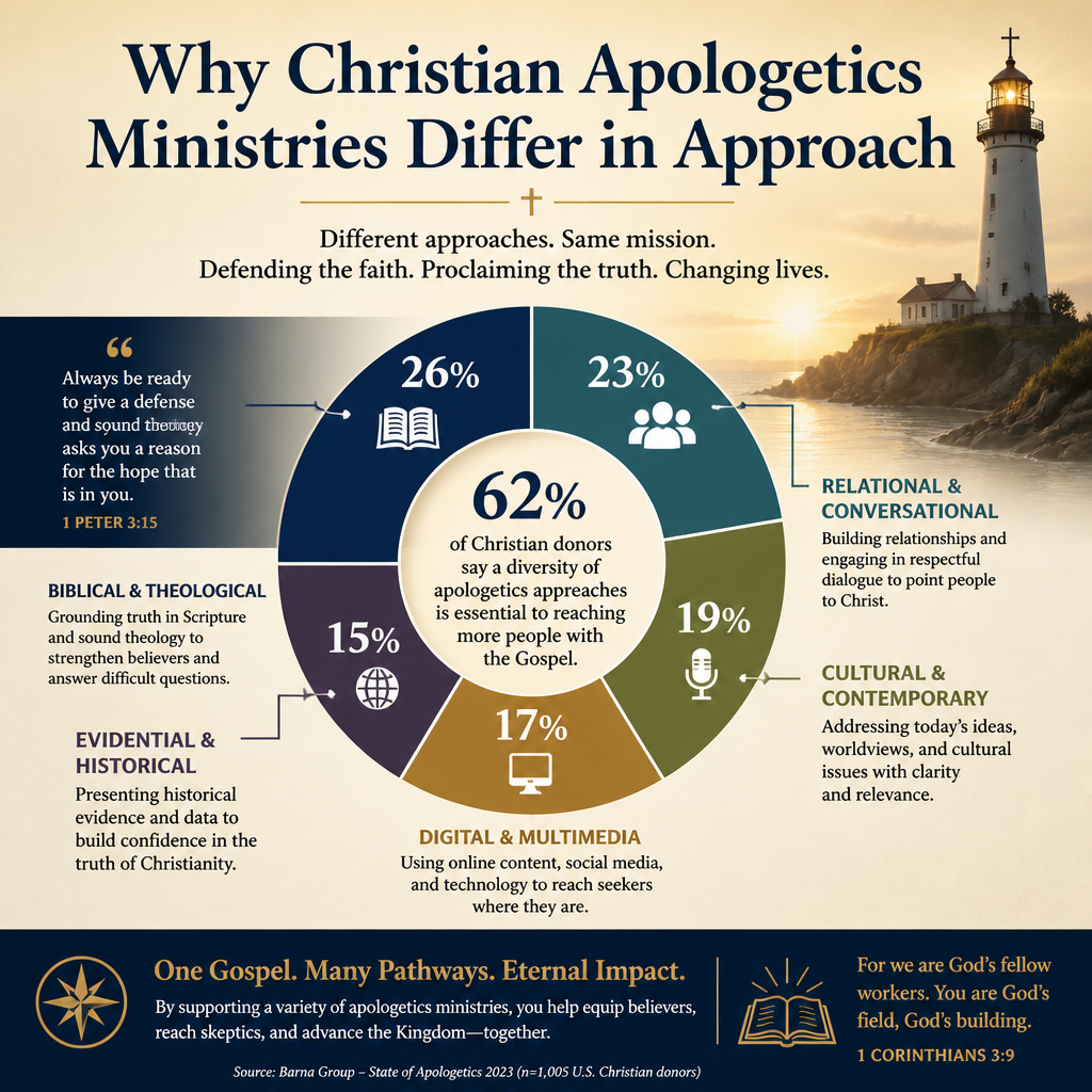 Why Christian apologetics ministries differ in approach statistics