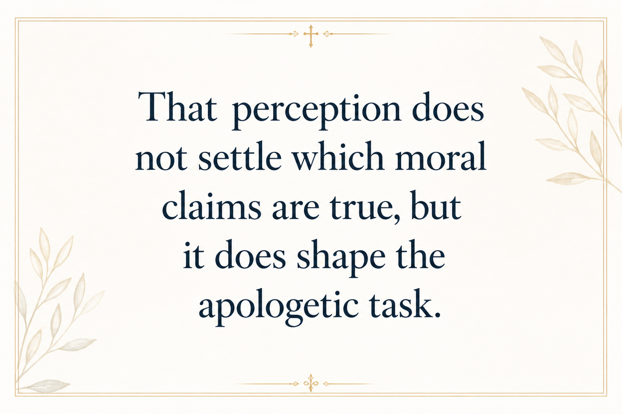 Key insight about Why Christian apologetics ministries engage moral and cultural debates