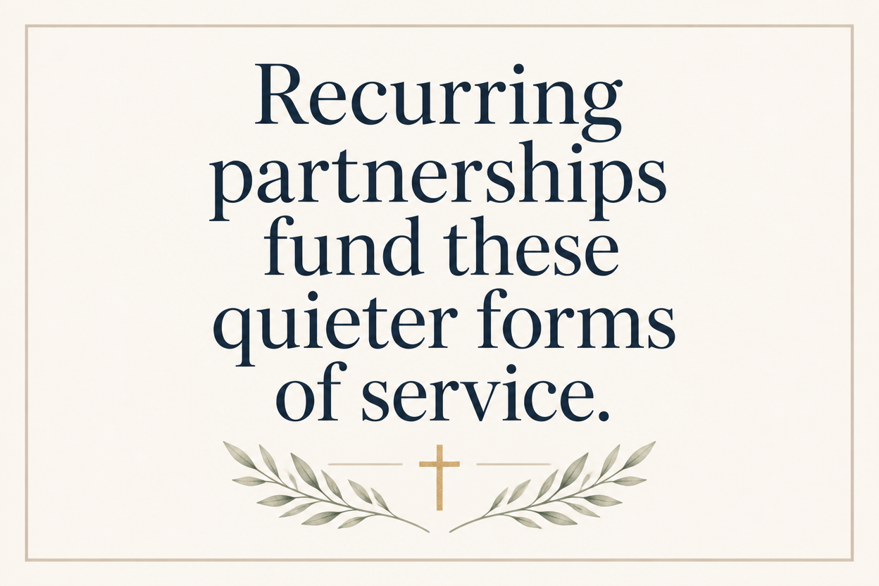 Key insight about Why Christian apologetics ministries value recurring partnerships