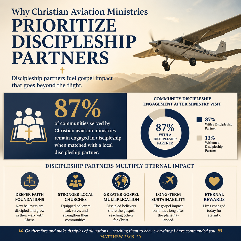 Why Christian aviation ministries prioritize discipleship partners statistics