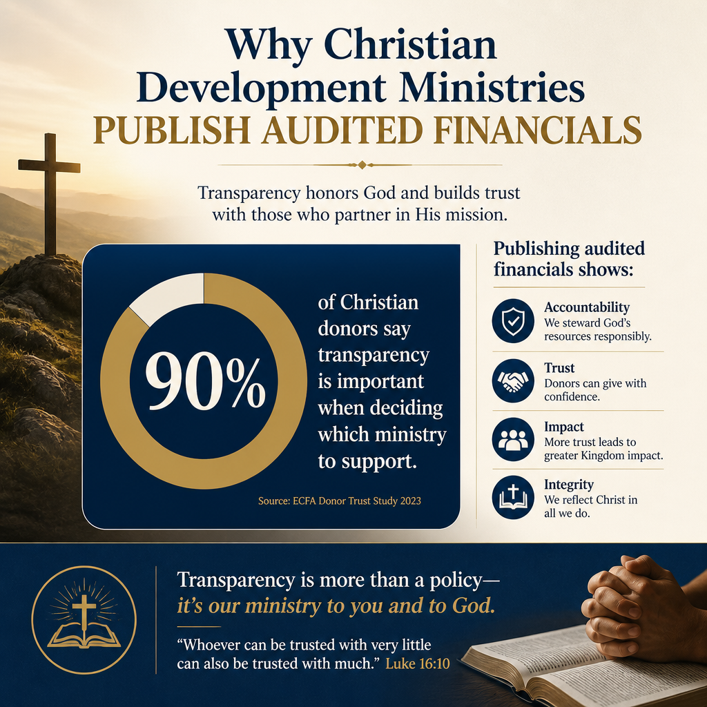 Why Christian development ministries publish audited financials statistics