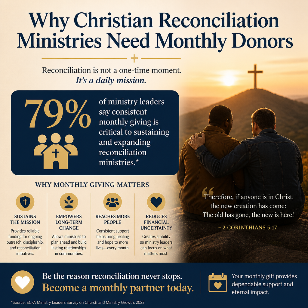 Why Christian reconciliation ministries need monthly donors statistics