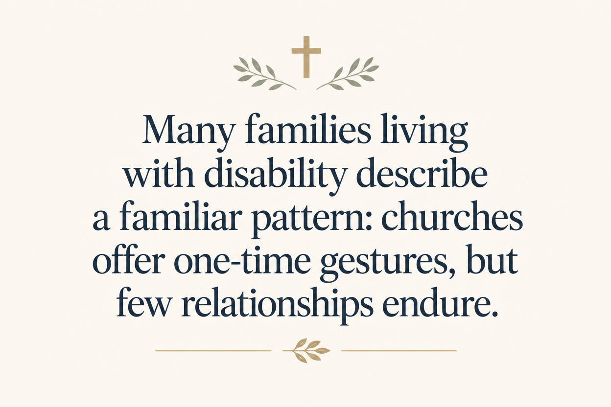 Key insight about Why disability ministries reject pity-based charity