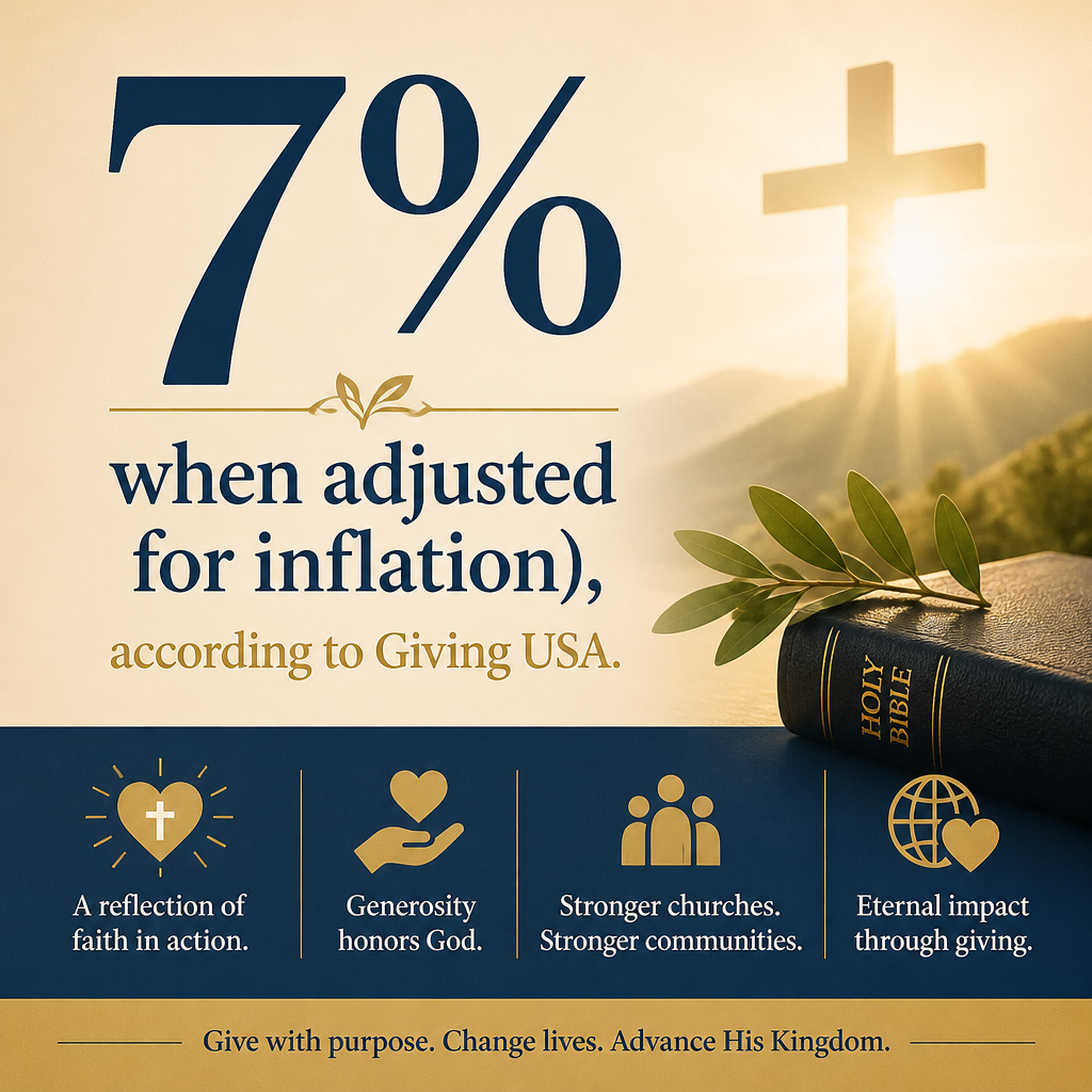 7% when adjusted for inflation), according to Giving USA.