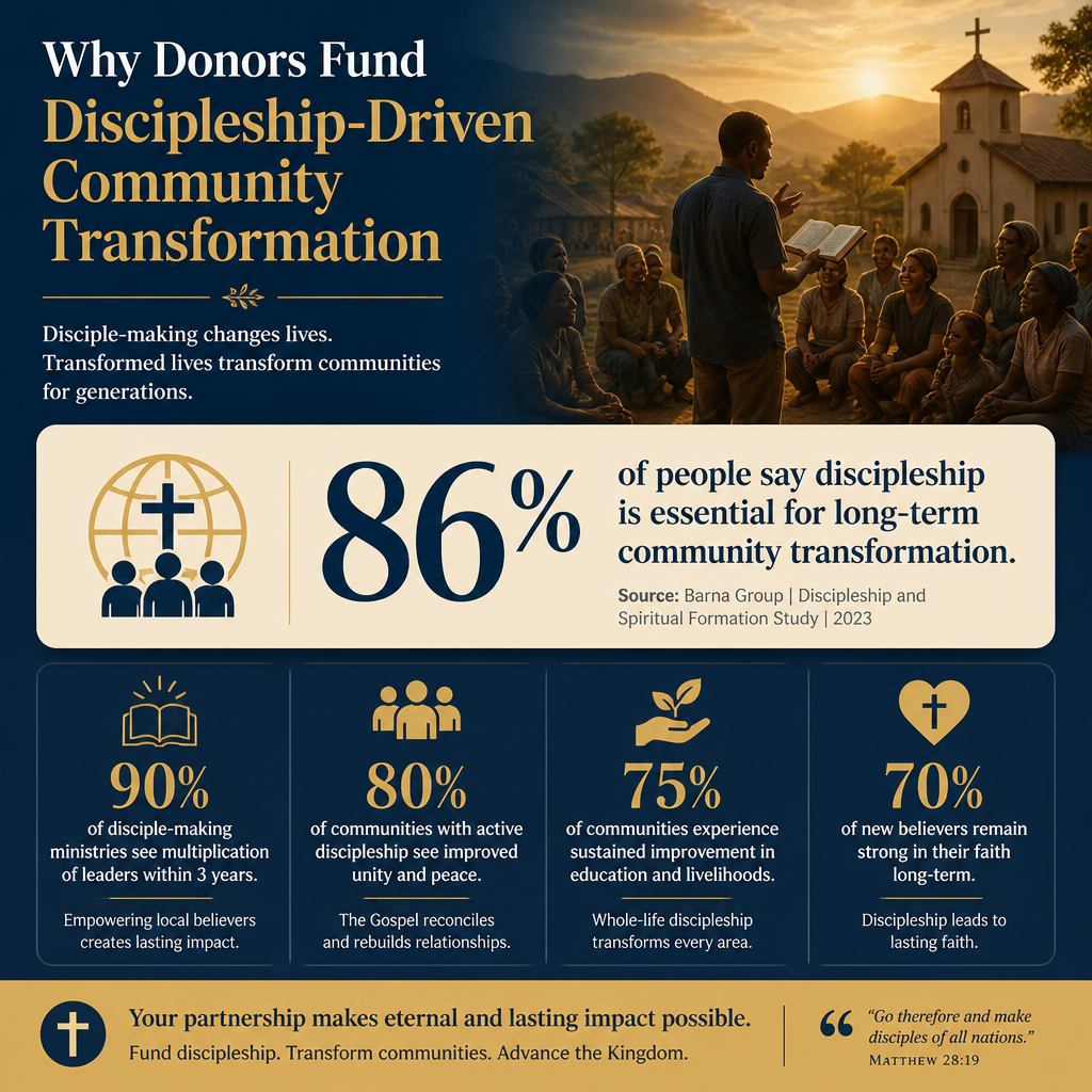 Why donors fund discipleship-driven community transformation statistics