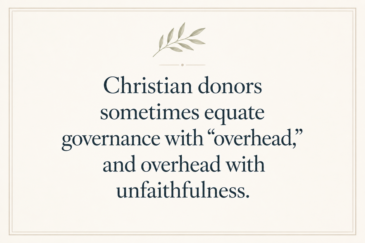 Key insight about Why governance matters in Bible study and engagement ministries