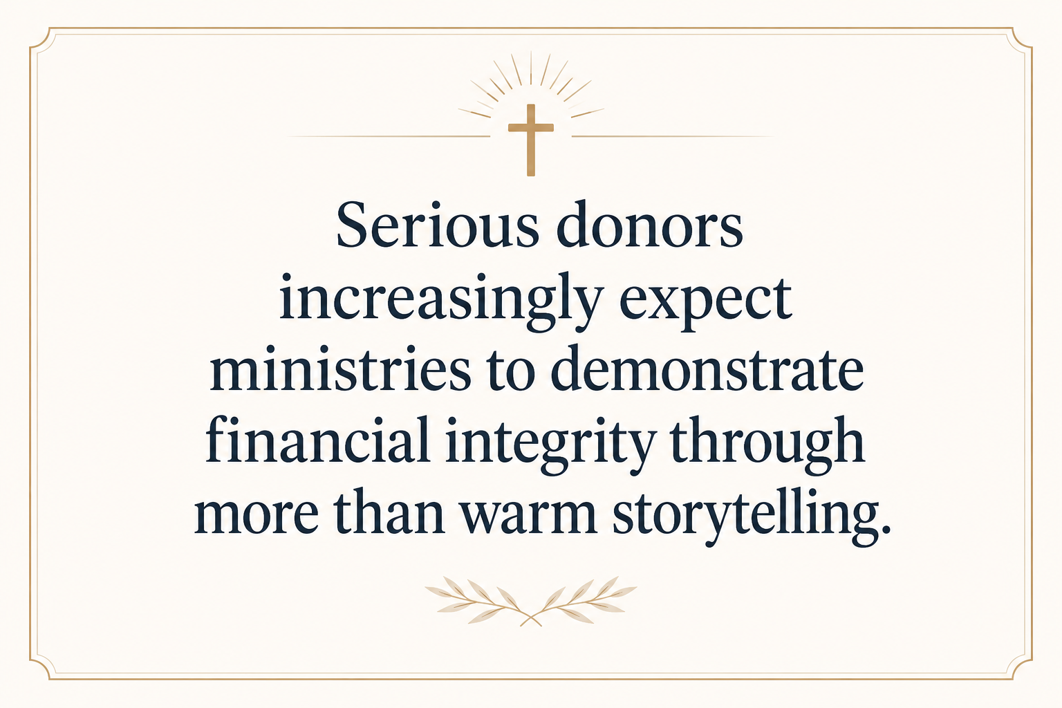 Key insight about Why ministries send giving confirmations