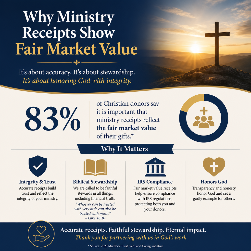 Why ministry receipts show fair market value statistics