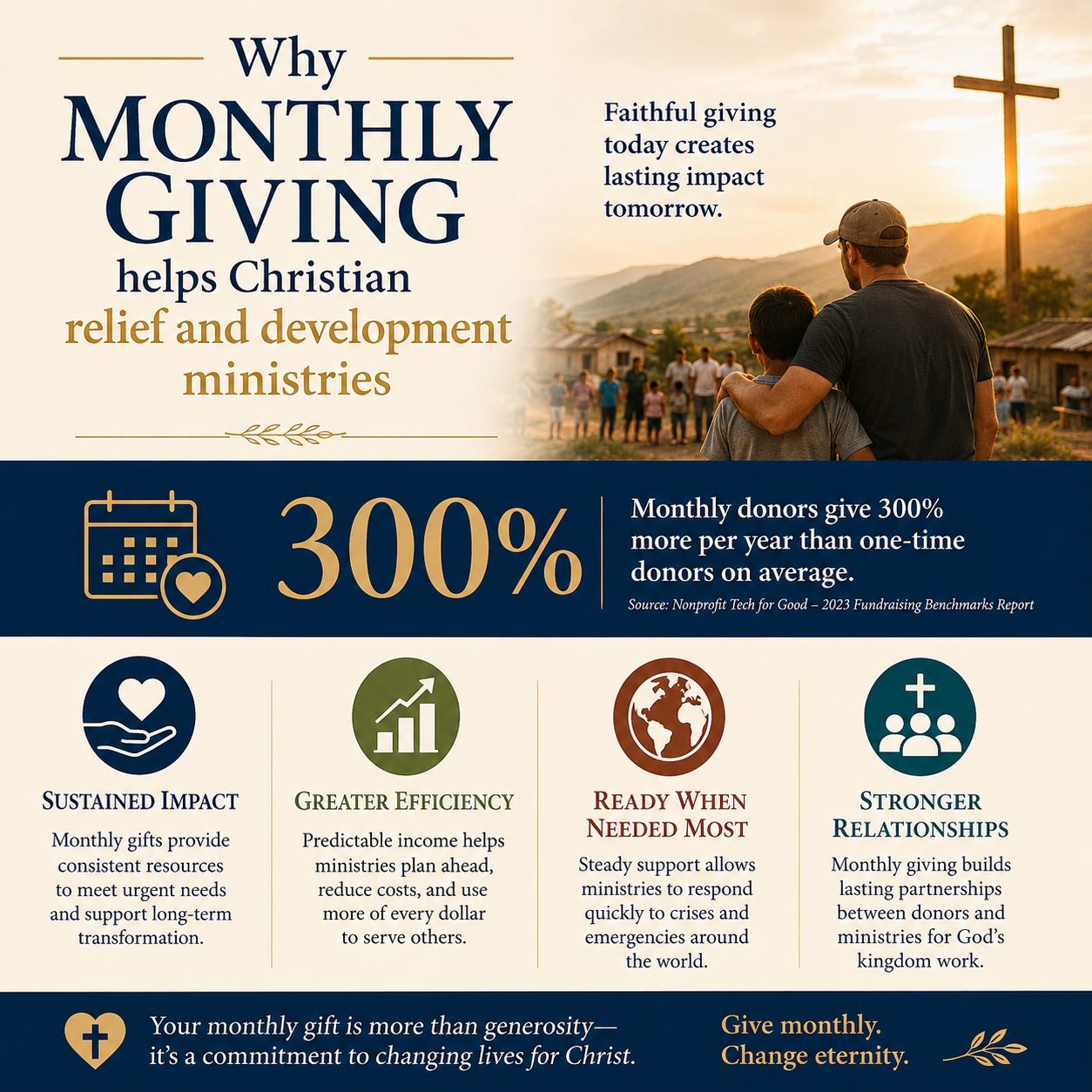 Why monthly giving helps Christian relief and development ministries statistics