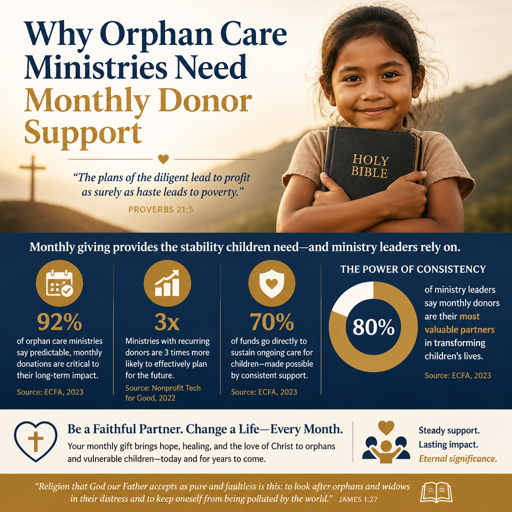 Why orphan care ministries need monthly donor support statistics