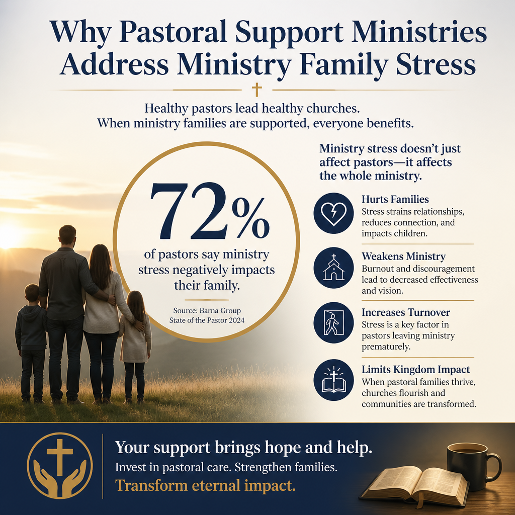 Why pastoral support ministries address ministry family stress statistics