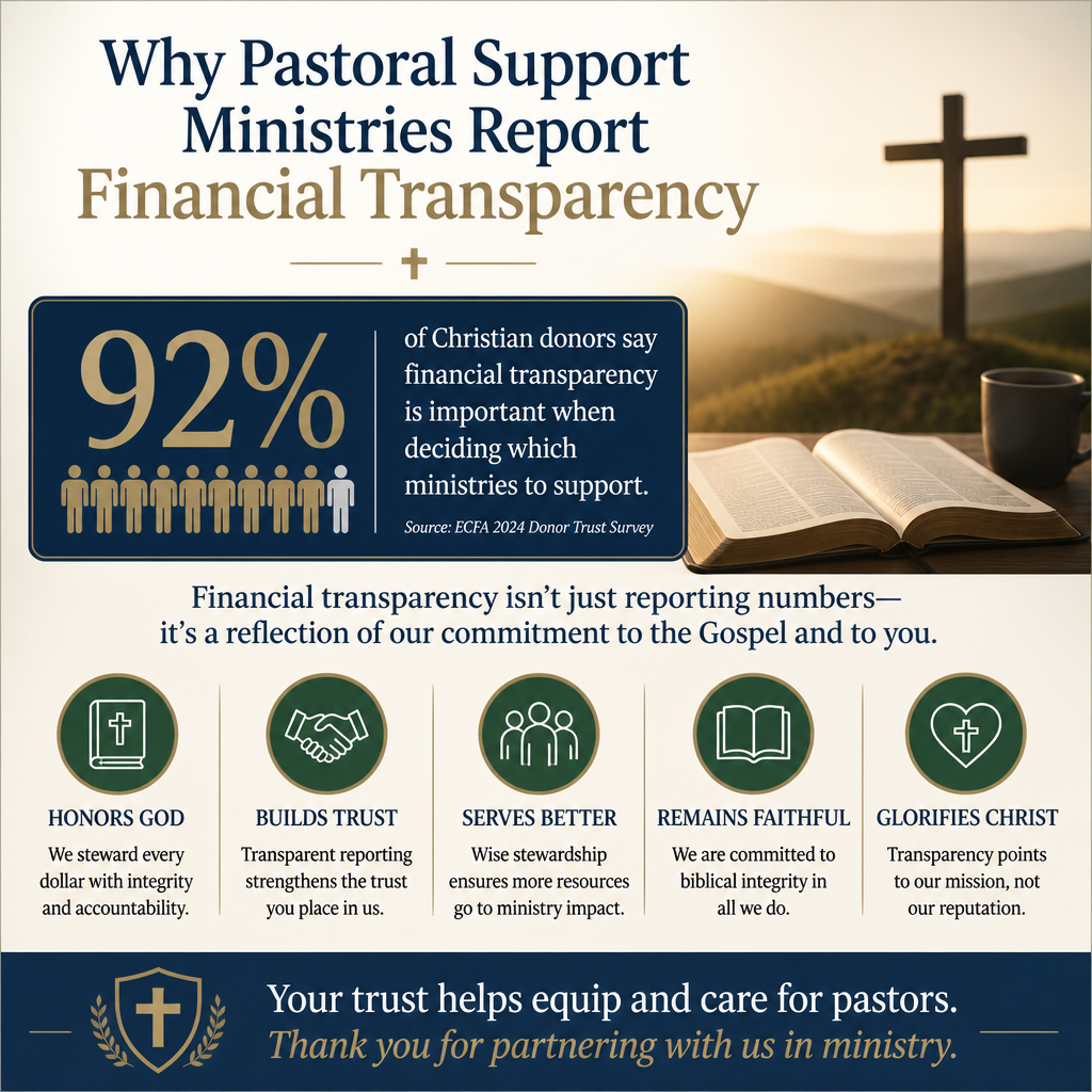 Why pastoral support ministries report financial transparency statistics