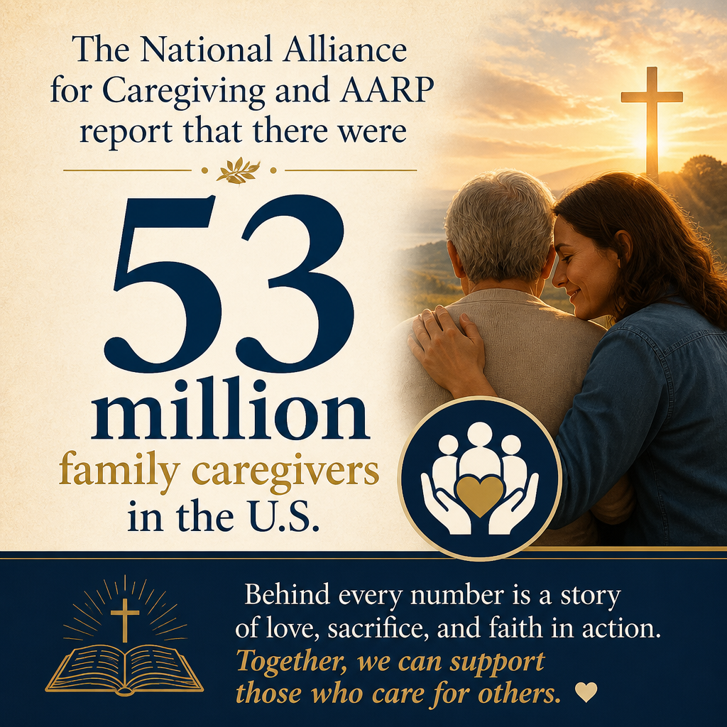 The National Alliance for Caregiving and AARP report that there were 53 million family caregivers in the U.